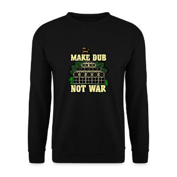 Faites du doublage pas de la guerre - Sweat-shirt Unisexe - noir - Devant - Alina (178cm) & Michal (187cm)