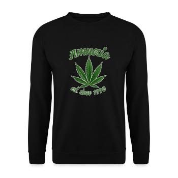 Amnesia haze - est. since 1990 - Unisex Pullover - Schwarz - Vorne - Alina (178cm) & Michal (187cm)