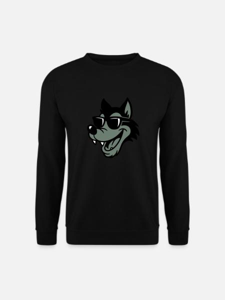 Wolf Comic - Unisex Pullover - Schwarz