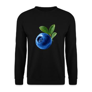Blaubeere - Unisex Pullover - Schwarz - Vorne - Alina (178cm) & Michal (187cm)