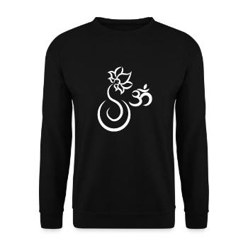 Yoga Yoga Ayurveda Logo - Sweat-shirt Unisexe - noir - Devant - Alina (178cm) & Michal (187cm)