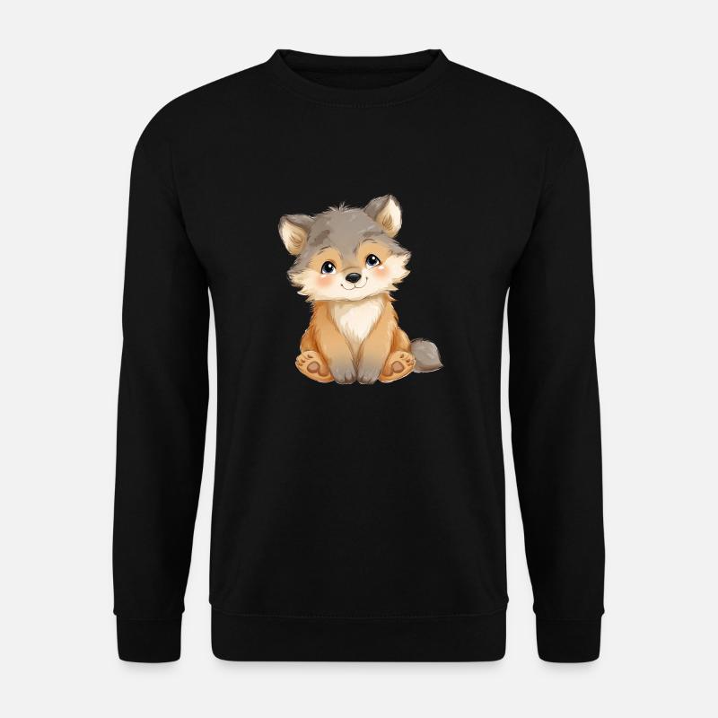Süßer Baby Wolf - Unisex Pullover - Schwarz
