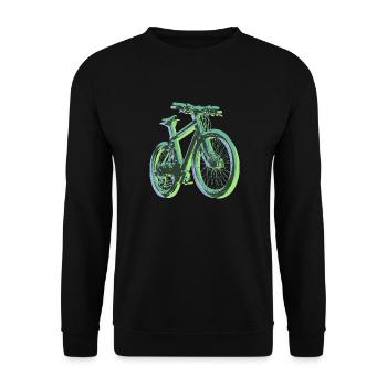 Bike Fahrrad Outdoor Fun Radsport Radtour Freiheit - Unisex Pullover - Schwarz - Vorne - Alina (178cm) & Michal (187cm)