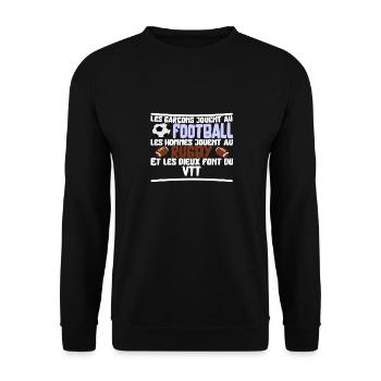 Les dieux VTT cadeau - Sweat-shirt Unisexe - noir - Devant - Alina (178cm) & Michal (187cm)