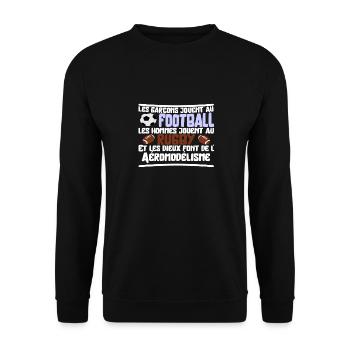 Les dieux Aéromodélisme cadeau - Sweat-shirt Unisexe - noir - Devant - Alina (178cm) & Michal (187cm)