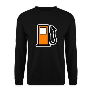 benzin gas tankstelle petrol station oil productio - Unisex Pullover - Schwarz - Vorne - Alina (178cm) & Michal (187cm)