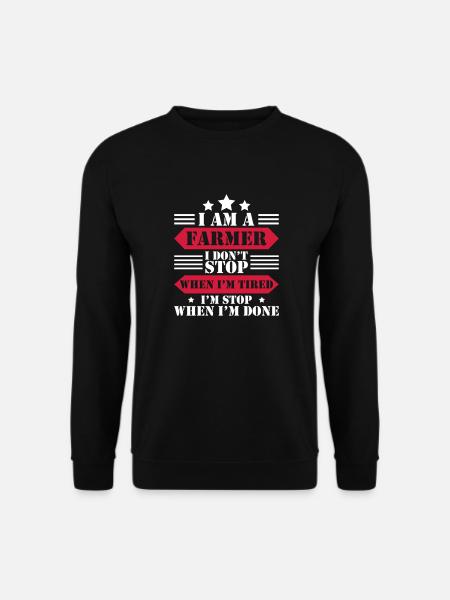 I AM A FARMER-farmers - Unisex Sweatshirt - black