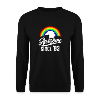 Great since 1983 Men Women 40th Birthday - Unisex Sweatshirt - black - Front - Alina (178cm) & Michal (187cm)