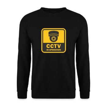 Security cameras in use symbol icon. Fixed CCTV ca - Unisex Sweatshirt - black - Front - Alina (178cm) & Michal (187cm)