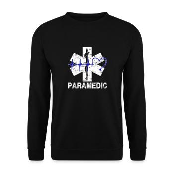 Chemise Paramedic Heartbeat - Sweat-shirt Unisexe - noir - Devant - Alina (178cm) & Michal (187cm)