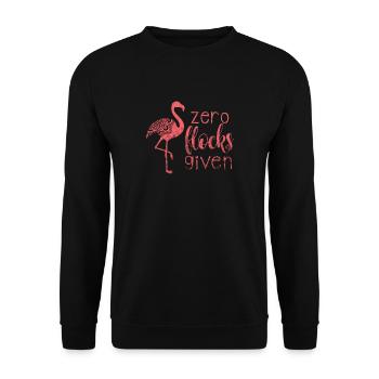 Zéro troupeaux donnés - cadeau de flamant rose - Sweat-shirt Unisexe - noir - Devant - Alina (178cm) & Michal (187cm)