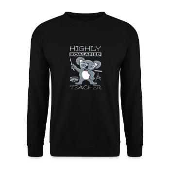 Tshirt de professeur hautement koalafié - Sweat-shirt Unisexe - noir - Devant - Alina (178cm) & Michal (187cm)