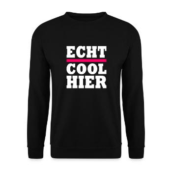 Echt cool hier - Unisex Pullover - Schwarz - Vorne - Alina (178cm) & Michal (187cm)