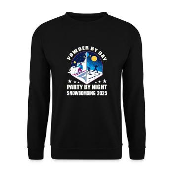 Bombardement de neige 2025 - Sweat-shirt Unisexe - noir - Devant - Alina (178cm) & Michal (187cm)