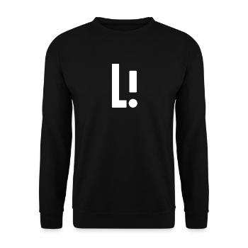 Alphabet Letter L! - Unisex Sweatshirt - black - Front - Alina (178cm) & Michal (187cm)