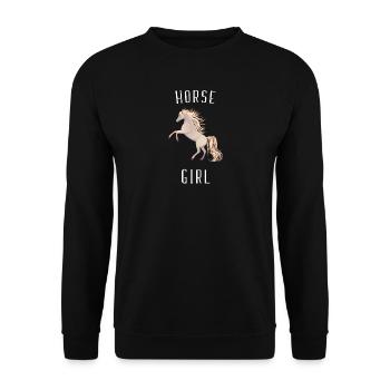 Fille de cheval qui aime la conception de chevaux - Sweat-shirt Unisexe - noir - Devant - Alina (178cm) & Michal (187cm)