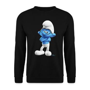 Les Schtroumpfs Le Schtroumpf À Lunettes - Sweat-shirt Unisexe - noir - Devant - Alina (178cm) & Michal (187cm)