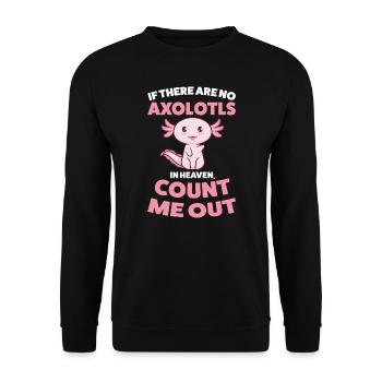 Axolotl Axolotl Tiergeschenk - Unisex Pullover - Schwarz - Vorne - Alina (178cm) & Michal (187cm)