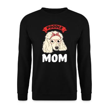 Pudel Pudel Mama Pudel Geschenk - Unisex Pullover - Schwarz - Vorne - Alina (178cm) & Michal (187cm)