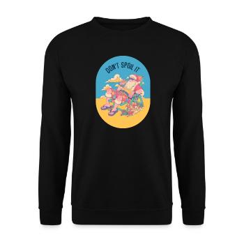 Including spoiler Santa Chill - Unisex Sweatshirt - black - Front - Alina (178cm) & Michal (187cm)