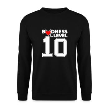 Level 10 Nummer Zahl Böse Bosheit - Unisex Pullover - Schwarz - Vorne - Alina (178cm) & Michal (187cm)