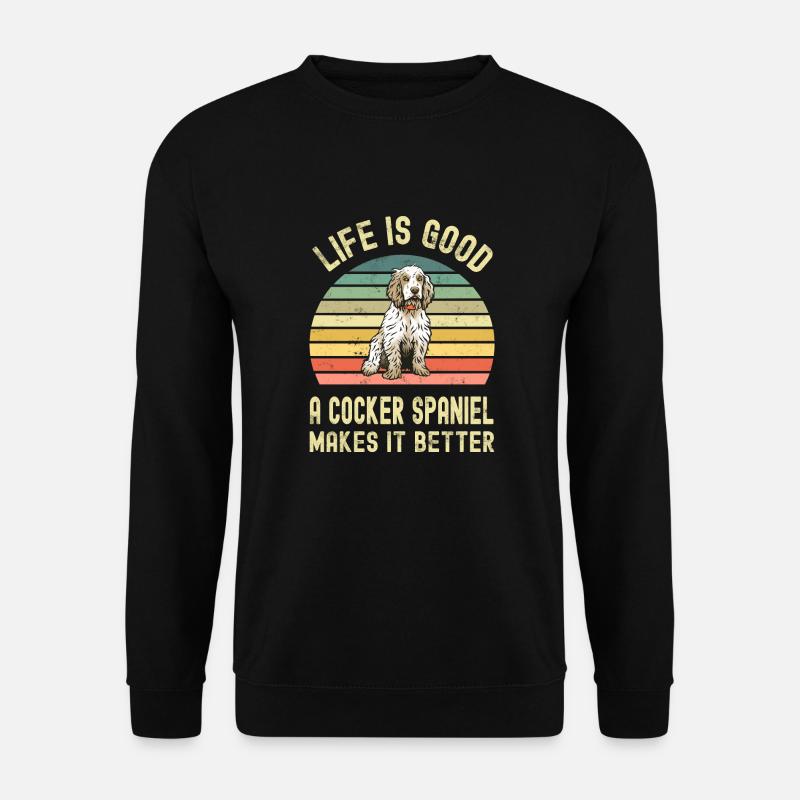 Chien Cocker Spaniel - Sweat-shirt Unisexe - noir