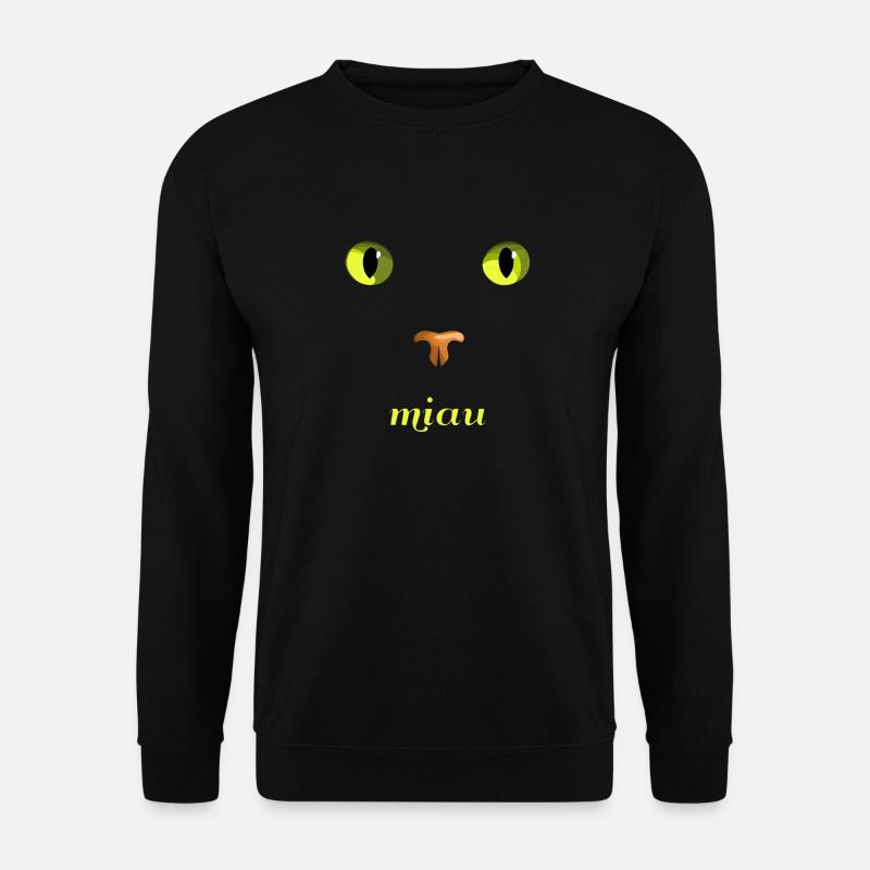 miau Katze - Unisex Pullover - Schwarz