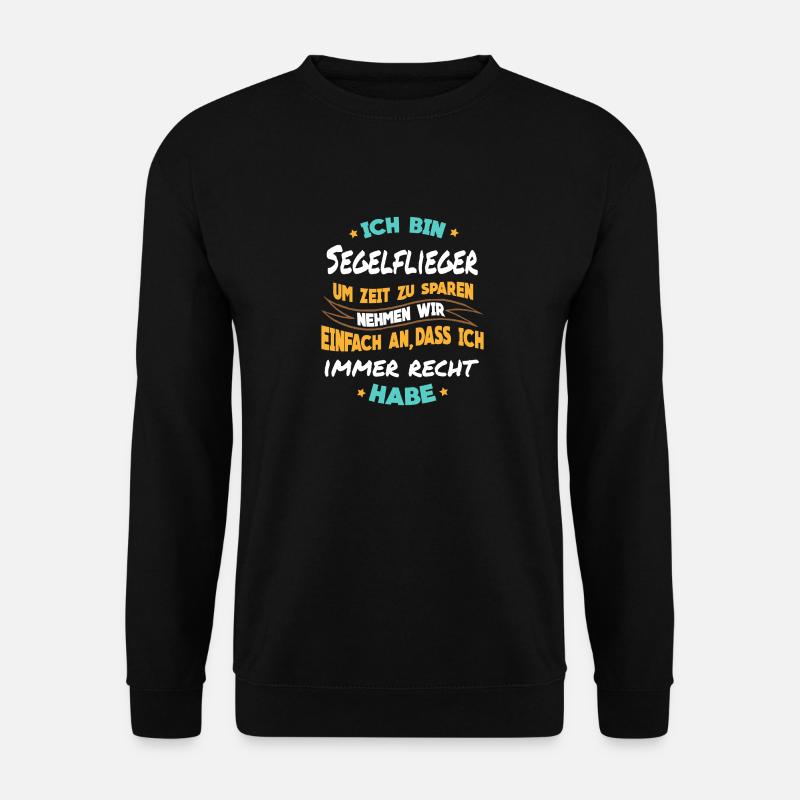 Segelfliegen - Ich bin Segelflieger - Unisex Pullover - Schwarz