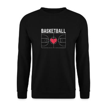 Basketball Field Basketballer T-Shirt - Sweat-shirt Unisexe - noir - Devant - Alina (178cm) & Michal (187cm)