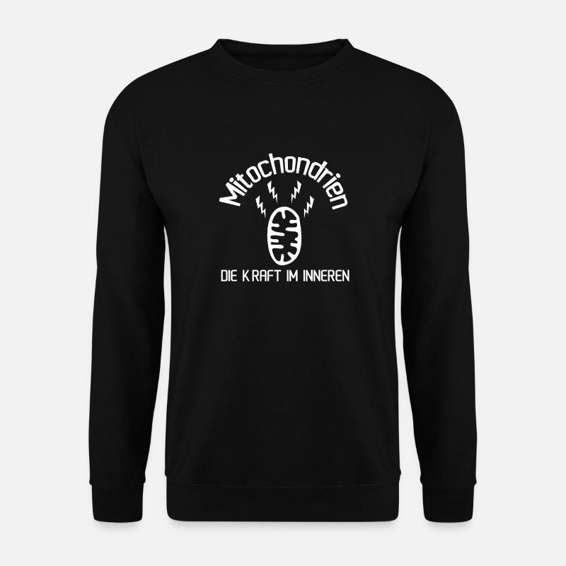 Mitochondrien die Kraft im Inneren, weiß - Unisex Pullover - Schwarz