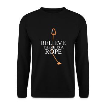 alpiniste alpiniste carabiner corde d’escalade - Sweat-shirt Unisexe - noir - Devant - Alina (178cm) & Michal (187cm)
