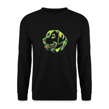 Chien coloré - Sweat-shirt Unisexe - noir - Devant - Alina (178cm) & Michal (187cm)