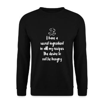 I have a secret ingredient in all my recipes The d - Unisex Pullover - Schwarz - Vorne - Alina (178cm) & Michal (187cm)