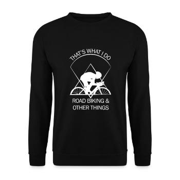 Racer - Unisex Sweatshirt - black - Front - Alina (178cm) & Michal (187cm)