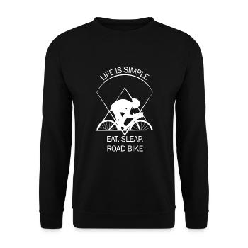 Rennrad - Unisex Pullover - Schwarz - Vorne - Alina (178cm) & Michal (187cm)