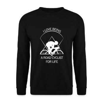 Racer - Unisex Sweatshirt - black - Front - Alina (178cm) & Michal (187cm)