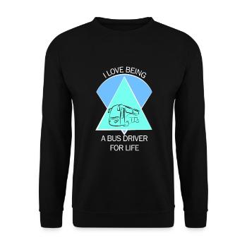 Chauffeur d’autobus scolaire Chauffeur d’autobus scolaire - Sweat-shirt Unisexe - noir - Devant - Alina (178cm) & Michal (187cm)