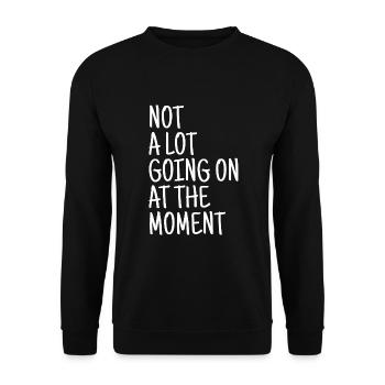 Im Moment ist nicht viel los - Unisex Pullover - Schwarz - Vorne - Alina (178cm) & Michal (187cm)