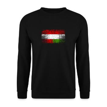 Österreich Ungarn 001 AllroundDesigns - Unisex Pullover - Schwarz - Vorne - Alina (178cm) & Michal (187cm)