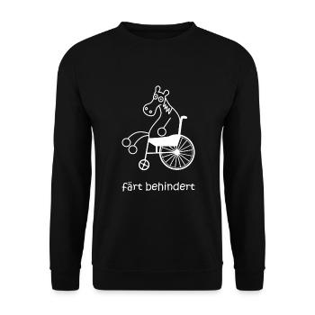 färt behindert, Pferd im Rollstuhl, Lähmung, Pferd - Unisex Pullover - Schwarz - Vorne - Alina (178cm) & Michal (187cm)