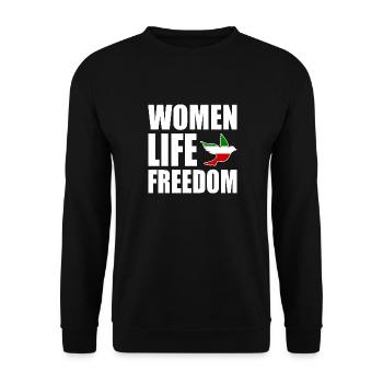 Women life freedom - Unisex Sweatshirt - black - Front - Alina (178cm) & Michal (187cm)