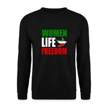 Women life freedom - Unisex Sweatshirt - black - Front - Alina (178cm) & Michal (187cm)