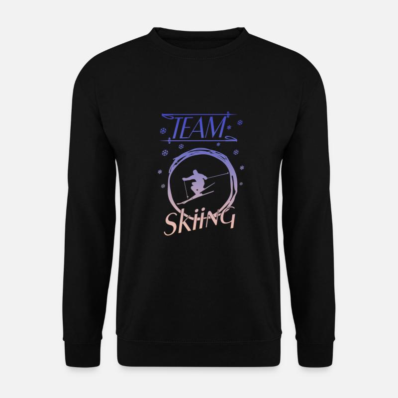 team skiing - Unisex Pullover - Schwarz