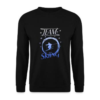 team skiing - Unisex Pullover - Schwarz - Vorne - Alina (178cm) & Michal (187cm)