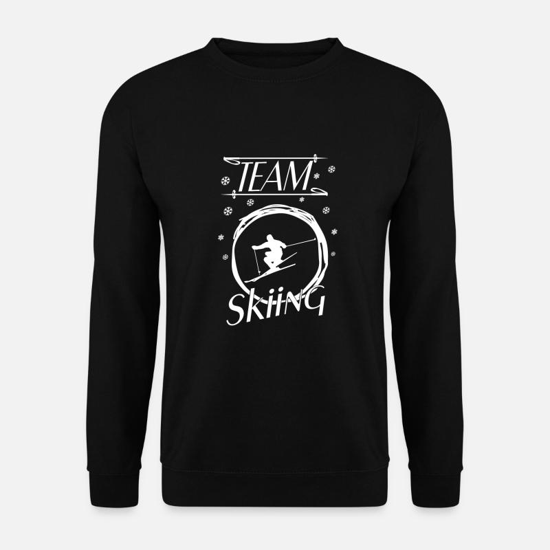 Ski Skiing Team Skiing - Unisex Pullover - Schwarz