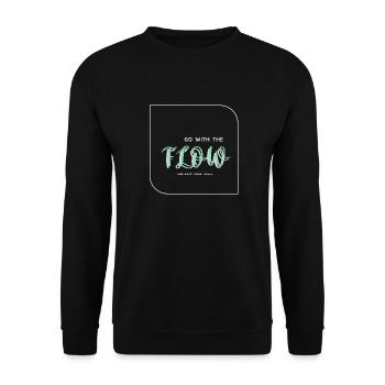 Go With The Flow - Unisex Sweatshirt - black - Front - Alina (178cm) & Michal (187cm)