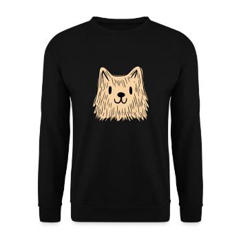 Pelziger Freund - Unisex Pullover - Schwarz - Vorne - Alina (178cm) & Michal (187cm)