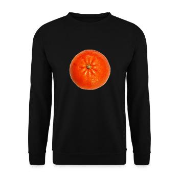 mandarin mandarin veggie vegetables fruits1 - Unisex Sweatshirt - black - Front - Alina (178cm) & Michal (187cm)