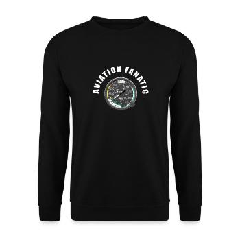 Luftfahrt fanatic - Unisex Pullover - Schwarz - Vorne - Alina (178cm) & Michal (187cm)