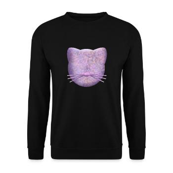 Purple Cat Logo - Unisex Sweatshirt - black - Front - Alina (178cm) & Michal (187cm)